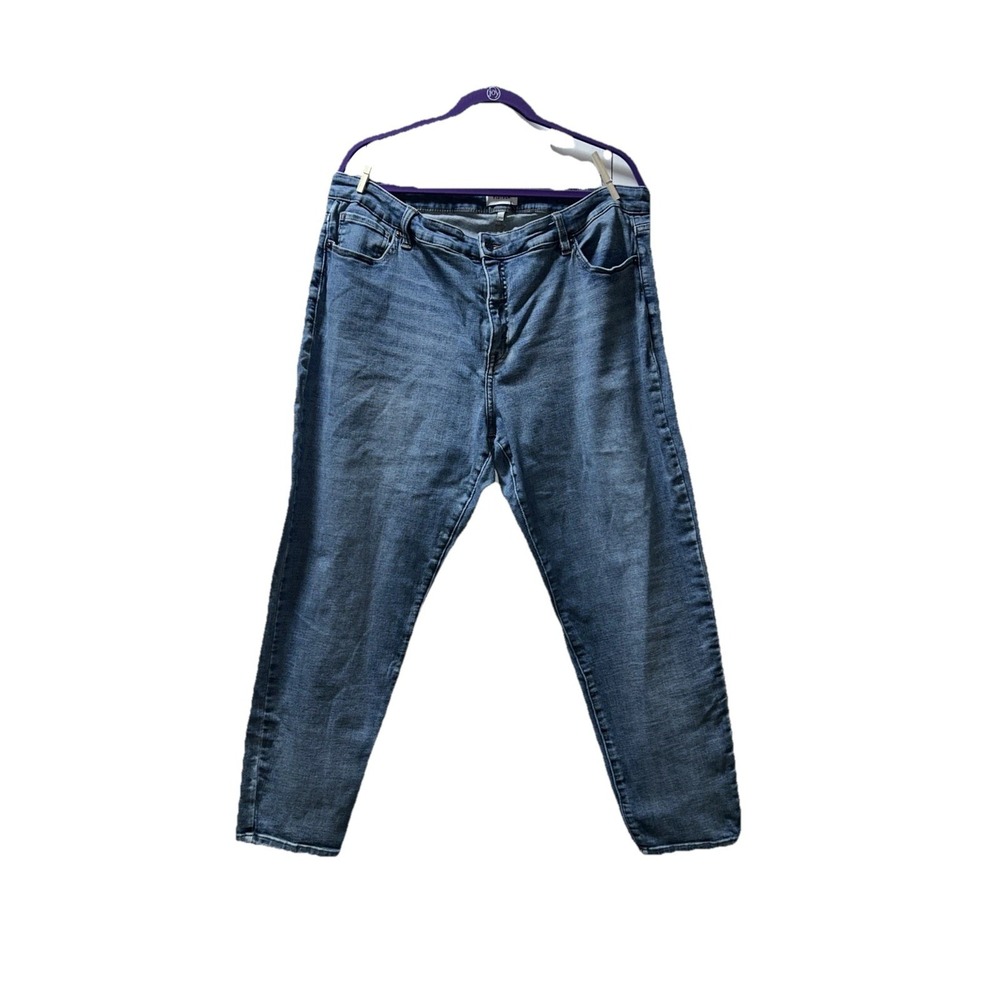 Pistola Skinny Blue Jeans 20W Plus Denim High Rise Stretch Style P67317MTW-LAR